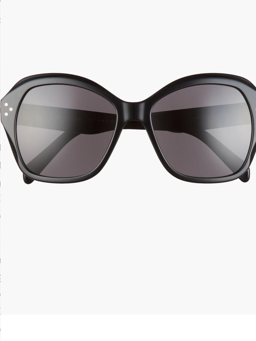 Celine Oversized Black Sunglasses with Dark Gray Lenses